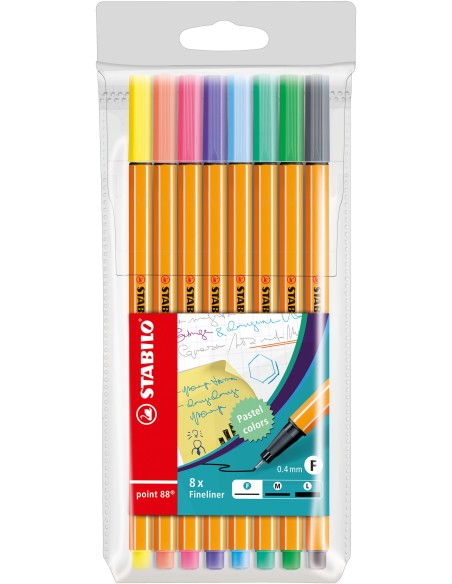 STABILO point 88 penna tecnica Medio Multicolore 8 pz