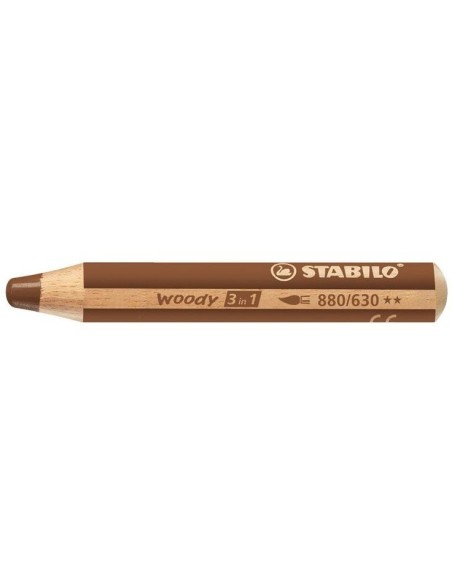 STABILO woody 3 in 1 Marrone 1 pz