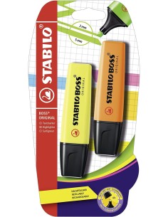 STABILO Evidenziatore - BOSS ORIGINAL - Pack da 2 - Giallo Arancione