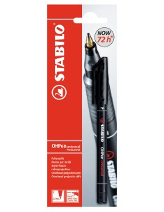 STABILO Marcatore - OHPen universal Permanente- Tratto fine (0,7 mm) - Pack da 1 - Nero