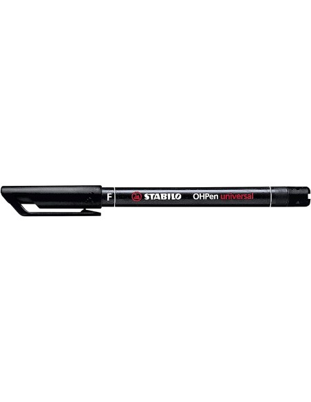 STABILO Marcatore - OHPen universal Permanente- Tratto fine (0,7 mm) - Pack da 1 - Nero