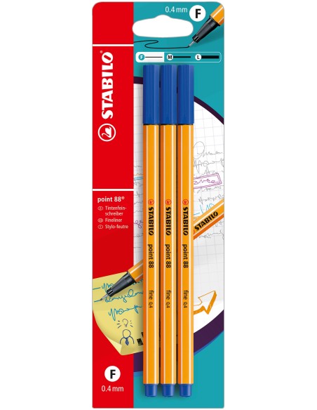 STABILO point 88 penna tecnica Blu 3 pz
