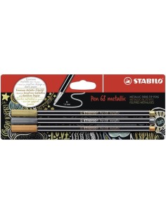 STABILO B-53046-10 marcatore Rame, Oro, Argento 3 pz