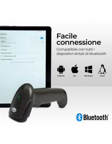 Vultech Barcode Wireless 2,4 Ghz Bluetooth LASER 1D