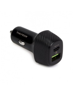 Vultech Caricatore da auto uscite USB Quick Charge 3.0 + Type-C Power Delivery 38W