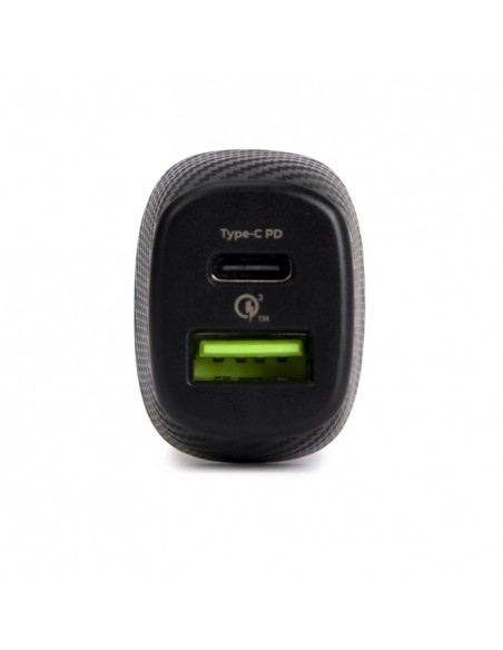 Vultech Caricatore da auto uscite USB Quick Charge 3.0 + Type-C Power Delivery 38W