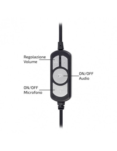 Vultech Cuffie Headset USB Con Microfono