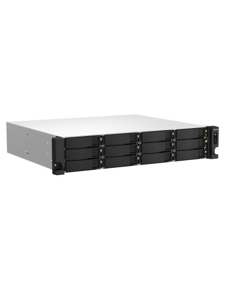 QNAP TS-1264U-RP NAS Armadio (2U) Collegamento ethernet LAN Alluminio, Nero