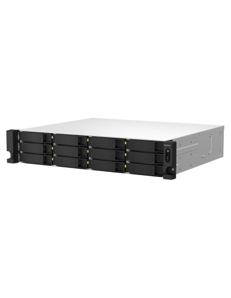QNAP TS-1264U-RP NAS Armadio (2U) Collegamento ethernet LAN Alluminio, Nero