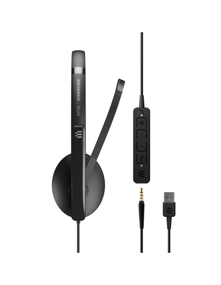 EPOS | SENNHEISER ADAPT 135T USB II Auricolare Cablato A Padiglione Ufficio USB tipo A Nero