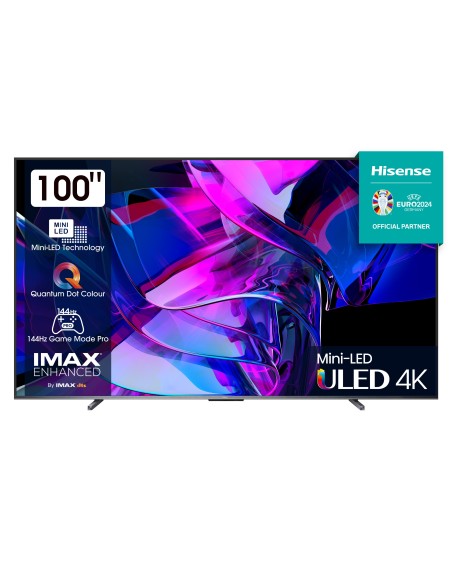 Hisense U7KQ TV Mini-LED ULED 4K Ultra HD 100” 100U7KQ, Smart TV VIDAA U7, QLED Display 144Hz, Wifi, Retroilluminazione