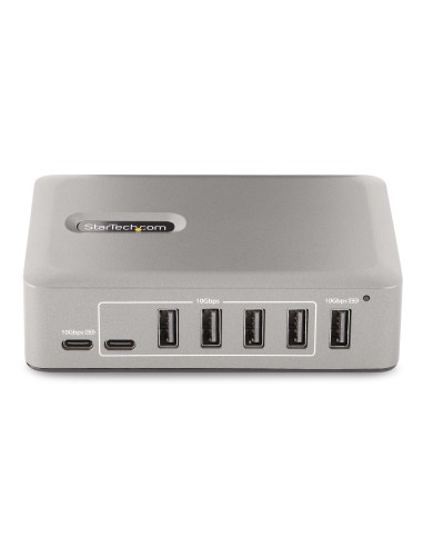 StarTech.com Hub USB-C 3.0 a 10 Porte - 8x USB-A + 2x USB-C - Autoalimentato con Alimentatore da 65W - Hub USB 3.1 10Gbps -