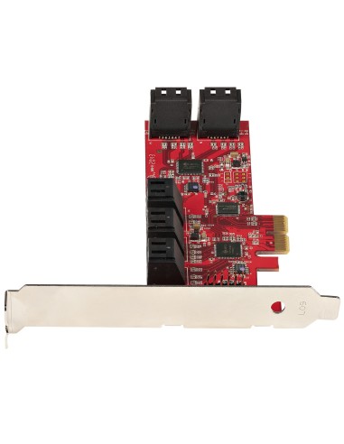 StarTech.com Scheda PCIe SATA - Scheda di Espansione PCIe SATA a 10 porte - 6 Gbps - Staffa a Profilo Basso Alto - 10