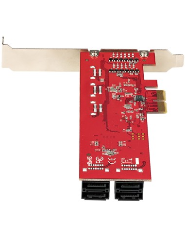 StarTech.com Scheda PCIe SATA - Scheda di Espansione PCIe SATA a 10 porte - 6 Gbps - Staffa a Profilo Basso Alto - 10