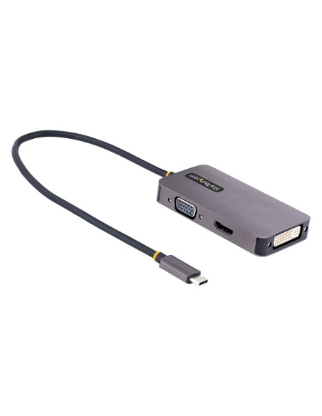 StarTech.com Adattattore USB C a HDMI DVI o VGA, Adattatore video multiporta fino a 4K 60Hz, Compatibile con Thunderbolt 3 e 4,