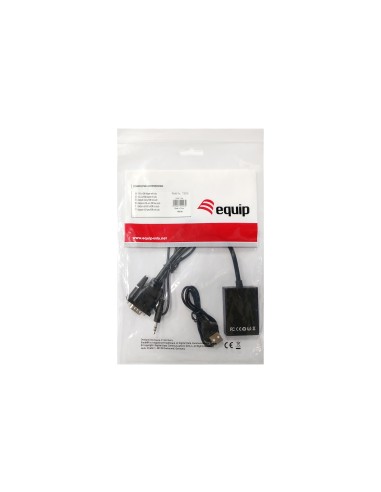 Equip 119038 cavo e adattatore video 0,2 m VGA (D-Sub) + 3.5mm DVI-D + USB Nero