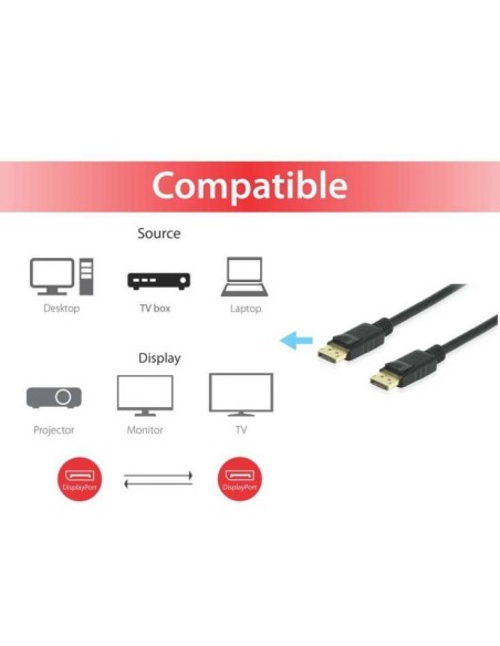 Equip 119255 cavo DisplayPort 5 m Nero