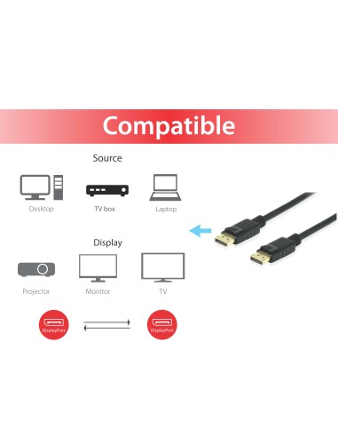 Equip 119256 cavo DisplayPort 10 m Nero