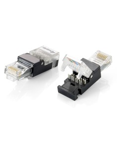 Equip 121165 cavo di collegamento RJ-45 Nero, Trasparente