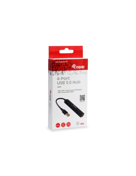 Equip 128953 hub di interfaccia USB 3.2 Gen 1 (3.1 Gen 1) Type-A 5000 Mbit s Nero