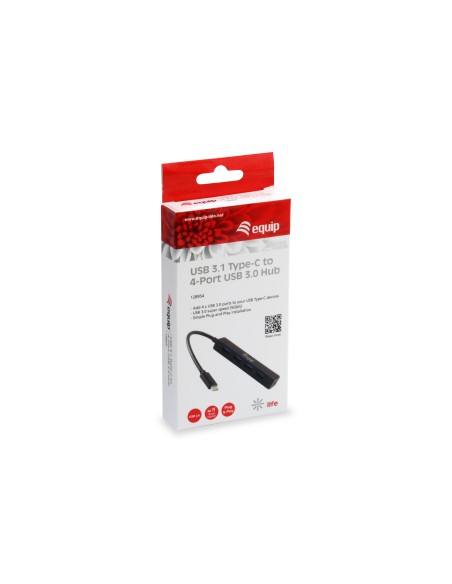 Equip 128954 hub di interfaccia USB 3.2 Gen 1 (3.1 Gen 1) Type-C 5000 Mbit s Nero