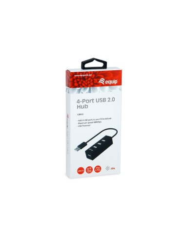 Equip 128955 hub di interfaccia USB 2.0 480 Mbit s Nero
