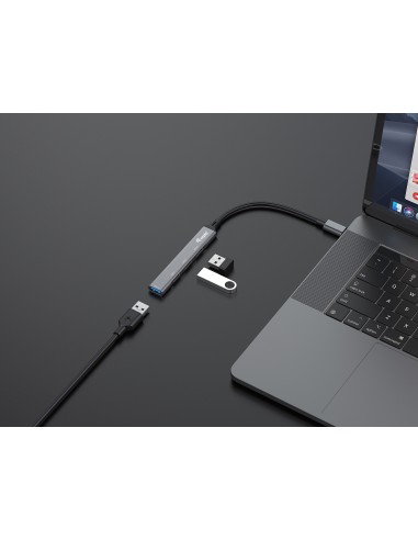 Equip 128961 hub di interfaccia USB 3.2 Gen 1 (3.1 Gen 1) Type-C 5000 Mbit s Nero, Grigio