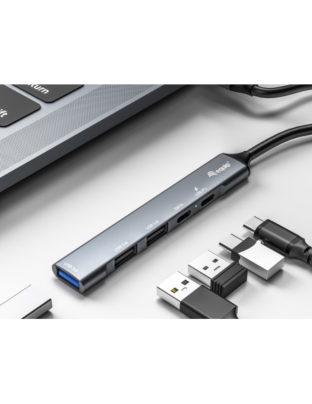 Equip 128962 hub di interfaccia USB 3.2 Gen 1 (3.1 Gen 1) Type-C 5000 Mbit s Argento