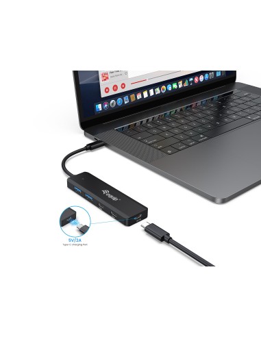Equip 128964 hub di interfaccia USB 3.2 Gen 1 (3.1 Gen 1) Type-C 5000 Mbit s Nero