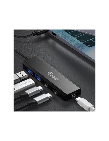 Equip 128964 hub di interfaccia USB 3.2 Gen 1 (3.1 Gen 1) Type-C 5000 Mbit s Nero