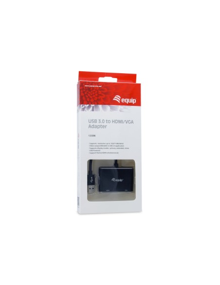 Equip 133386 adattatore grafico USB 1920 x 1080 Pixel Nero