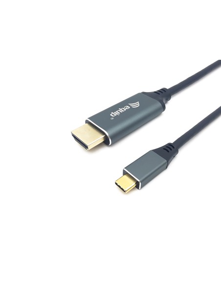Equip 133415 cavo e adattatore video 1 m USB tipo-C HDMI tipo A (Standard) Nero, Grigio