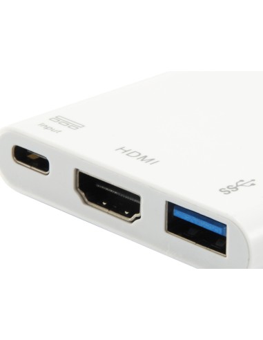 Equip 133461 replicatore di porte e docking station per laptop USB 3.2 Gen 1 (3.1 Gen 1) Type-C Bianco