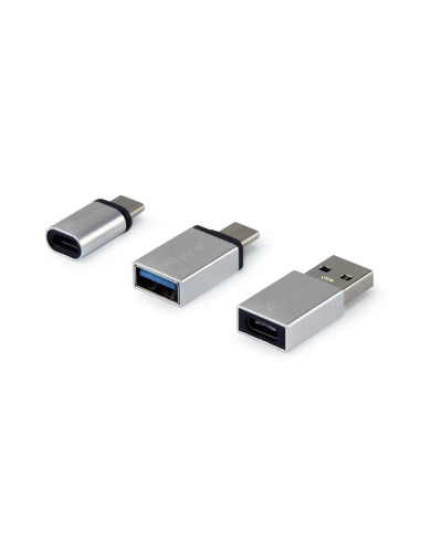 Equip 133475 adattatore per inversione del genere dei cavi USB C, USB C, USB A USB A, Micro-USB, USB C Argento