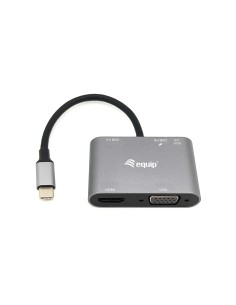 Equip 133483 replicatore di porte e docking station per laptop Cablato USB 3.2 Gen 1 (3.1 Gen 1) Type-C Nero, Grigio