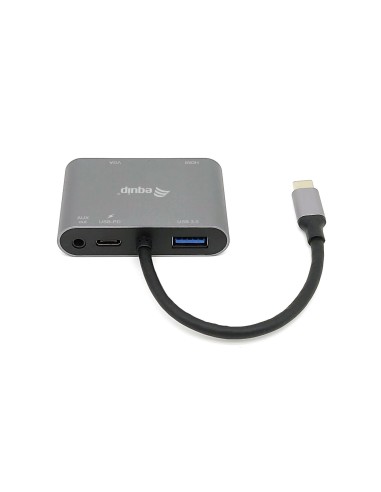 Equip 133483 replicatore di porte e docking station per laptop Cablato USB 3.2 Gen 1 (3.1 Gen 1) Type-C Nero, Grigio