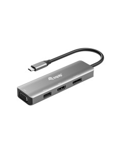 Equip 133485 adattatore grafico USB 3840 x 2160 Pixel Nero, Argento