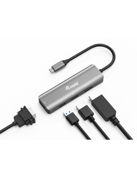 Equip 133485 adattatore grafico USB 3840 x 2160 Pixel Nero, Argento
