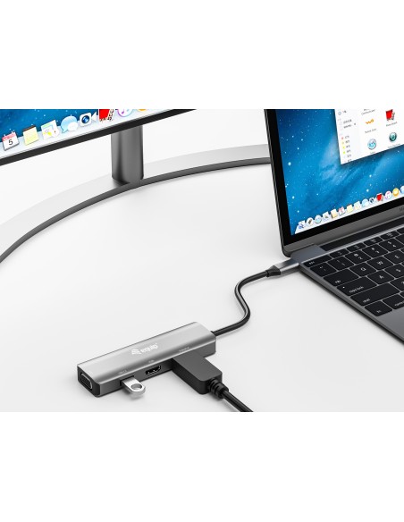 Equip 133485 adattatore grafico USB 3840 x 2160 Pixel Nero, Argento