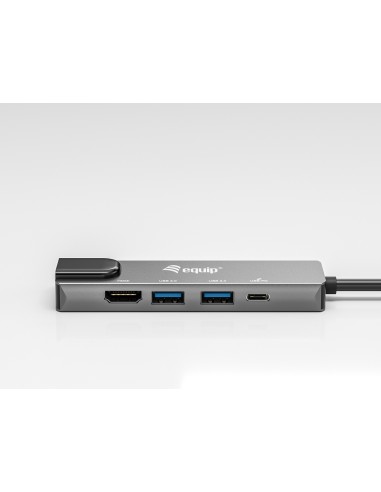Equip 133489 replicatore di porte e docking station per laptop Cablato USB 3.2 Gen 1 (3.1 Gen 1) Type-C Grigio