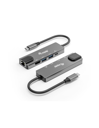 Equip 133489 replicatore di porte e docking station per laptop Cablato USB 3.2 Gen 1 (3.1 Gen 1) Type-C Grigio