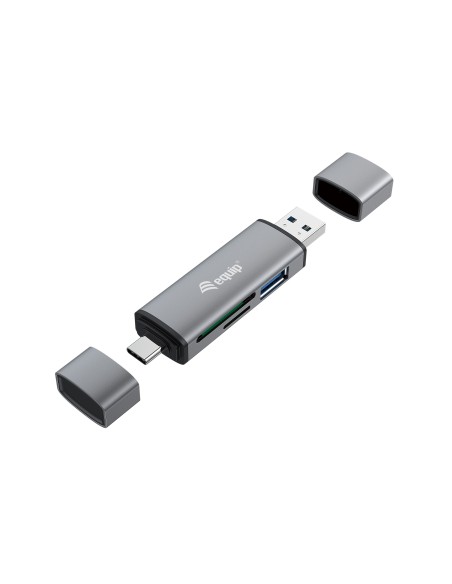 Equip 245460 lettore di schede USB 3.2 Gen 1 (3.1 Gen 1) Type-A Type-C Grigio
