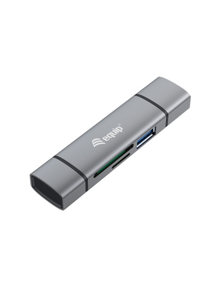 Equip 245460 lettore di schede USB 3.2 Gen 1 (3.1 Gen 1) Type-A Type-C Grigio