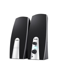 Trust 24660 set di altoparlanti 5 W PC PC portatile Nero, Metallico 2.0 canali