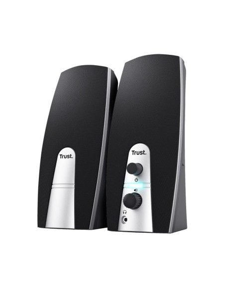 Trust 24660 set di altoparlanti 5 W PC PC portatile Nero, Metallico 2.0 canali
