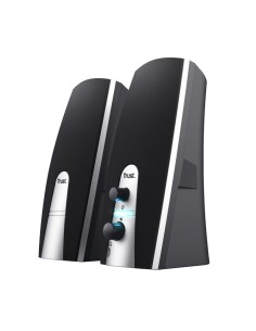 Trust 24660 set di altoparlanti 5 W PC PC portatile Nero, Metallico 2.0 canali 2