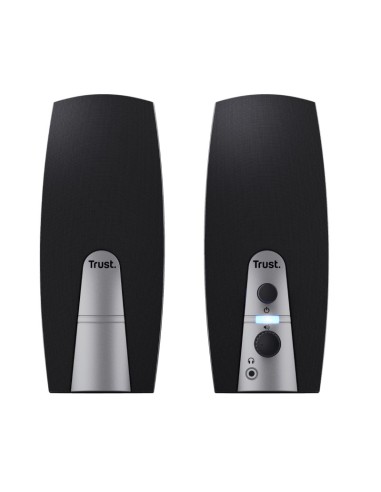 Trust 24660 set di altoparlanti 5 W PC PC portatile Nero, Metallico 2.0 canali