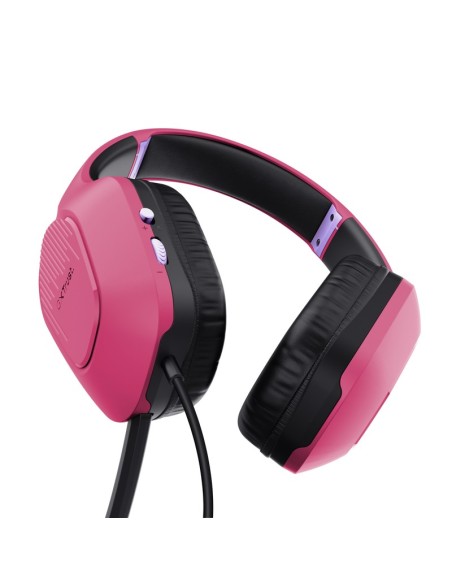 Trust GXT 415P Zirox Auricolare Cablato A Padiglione Giocare Rosa