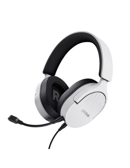 Trust GXT 489W FAYZO Auricolare Cablato A Padiglione Giocare Nero, Bianco