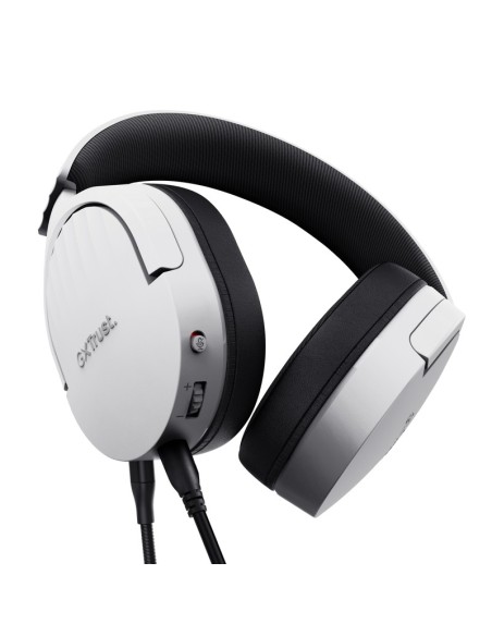Trust GXT 489W FAYZO Auricolare Cablato A Padiglione Giocare Nero, Bianco